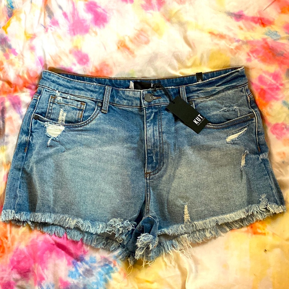 Kut Jane High Rise Denim Shorts